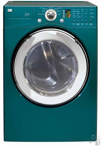 LG DLE3733U 27 Inch Electric Dryer with 7.3 cu. ft. Capacity, 7 Drying Cycles, 5 Temperature Levels, Wrinkle Care Option and Sensor Dry System: Bahama Blue