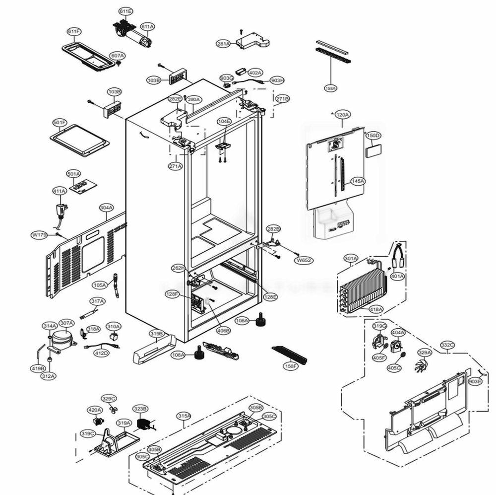 LG EAD64168633 Refrigerator Harness Assembly