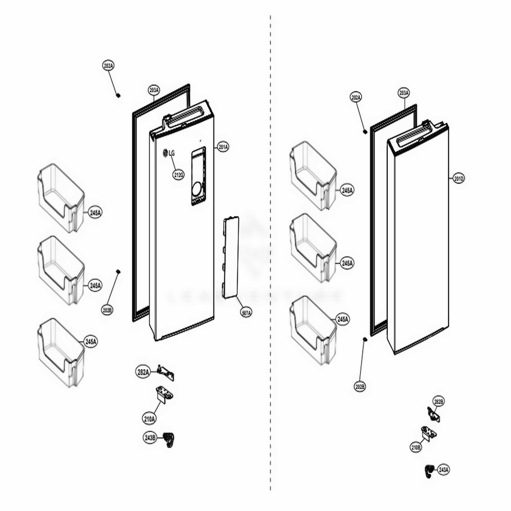 LG ADD75856201 Door Foam Assemblyfreezer