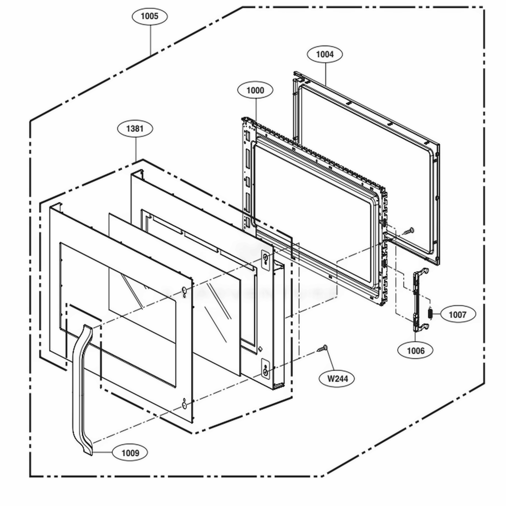 LG ADC75065707 Full Door Assembly