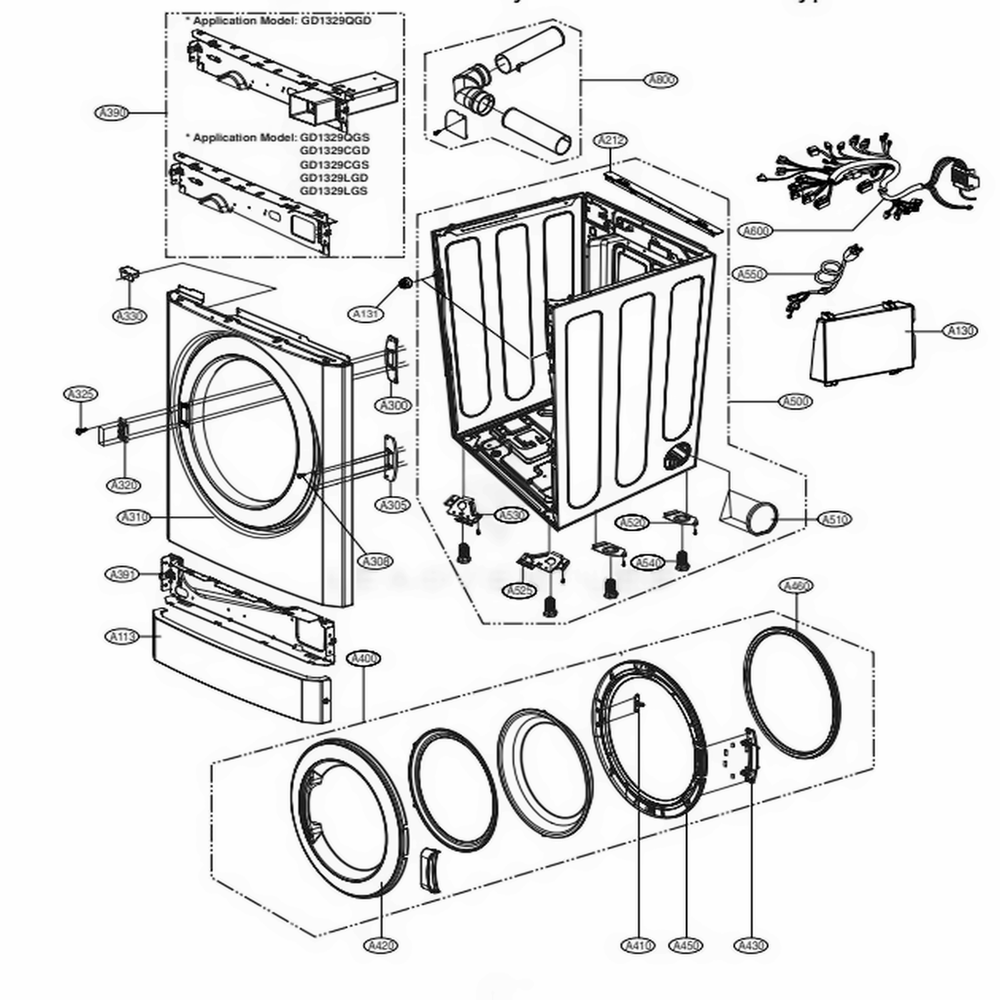 LG EBR64583711 Washer Main Pcb Assembly