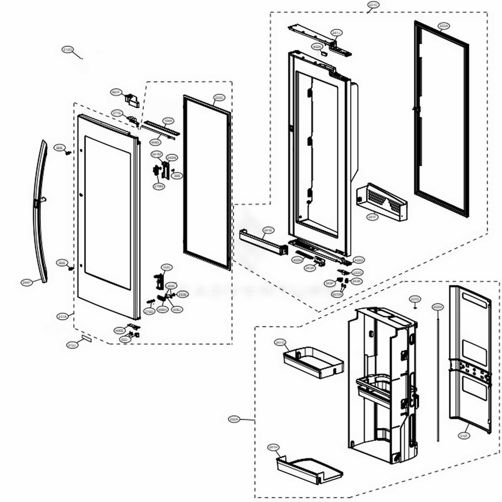 LG ADD73536442 Refrigerator Refrigerato Door Foam Assembly