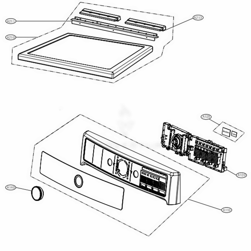 LG EBR84644701 Washer Display Pcb Assembly