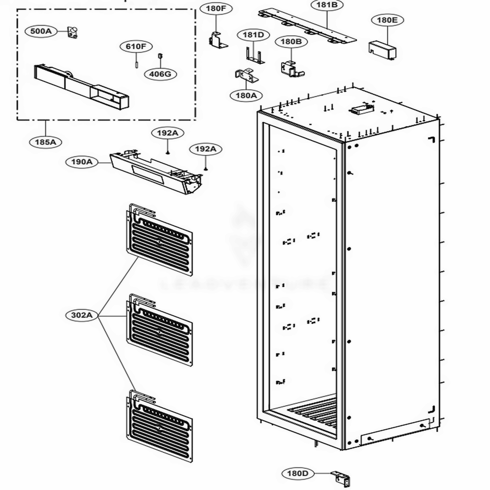  LG MAZ66006402 Oven-Range Cover Bracket