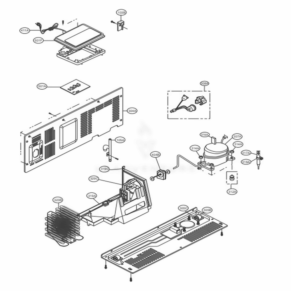 LG EBR85624980 Refrigerator Main Pcb Assembly