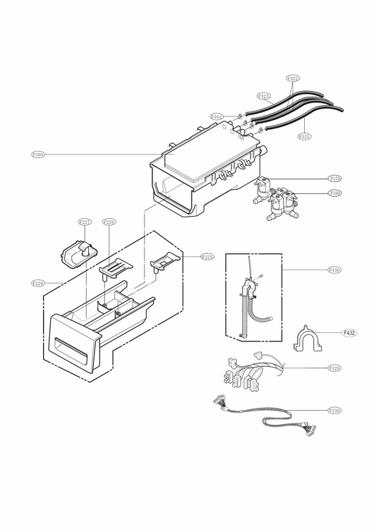 LG AGL74074304 Washer Drawer Panel