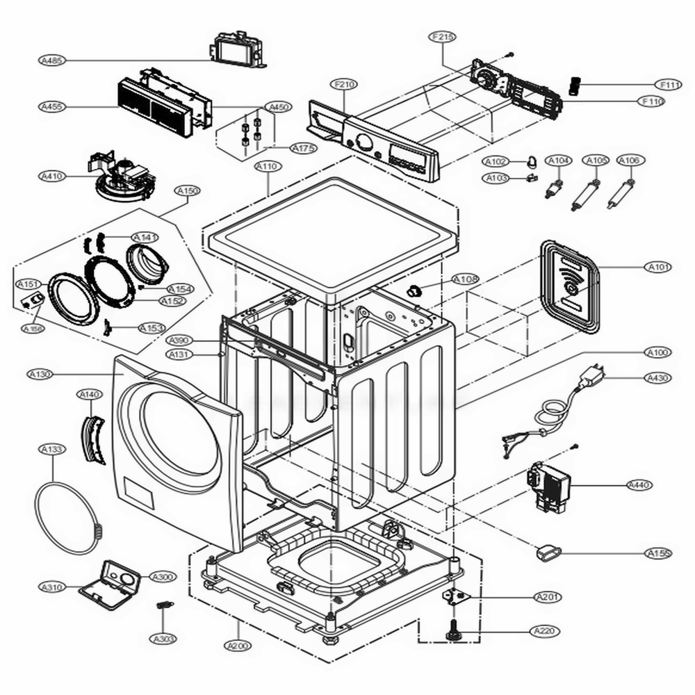 LG MGJ65884803 Top Plate