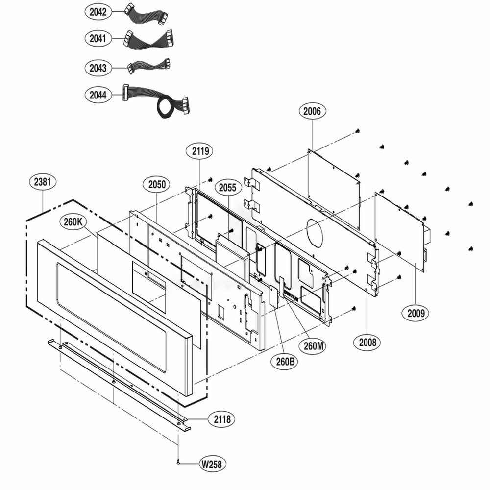  LG EBR82089402 Oven Sidekey Pcb Assembly