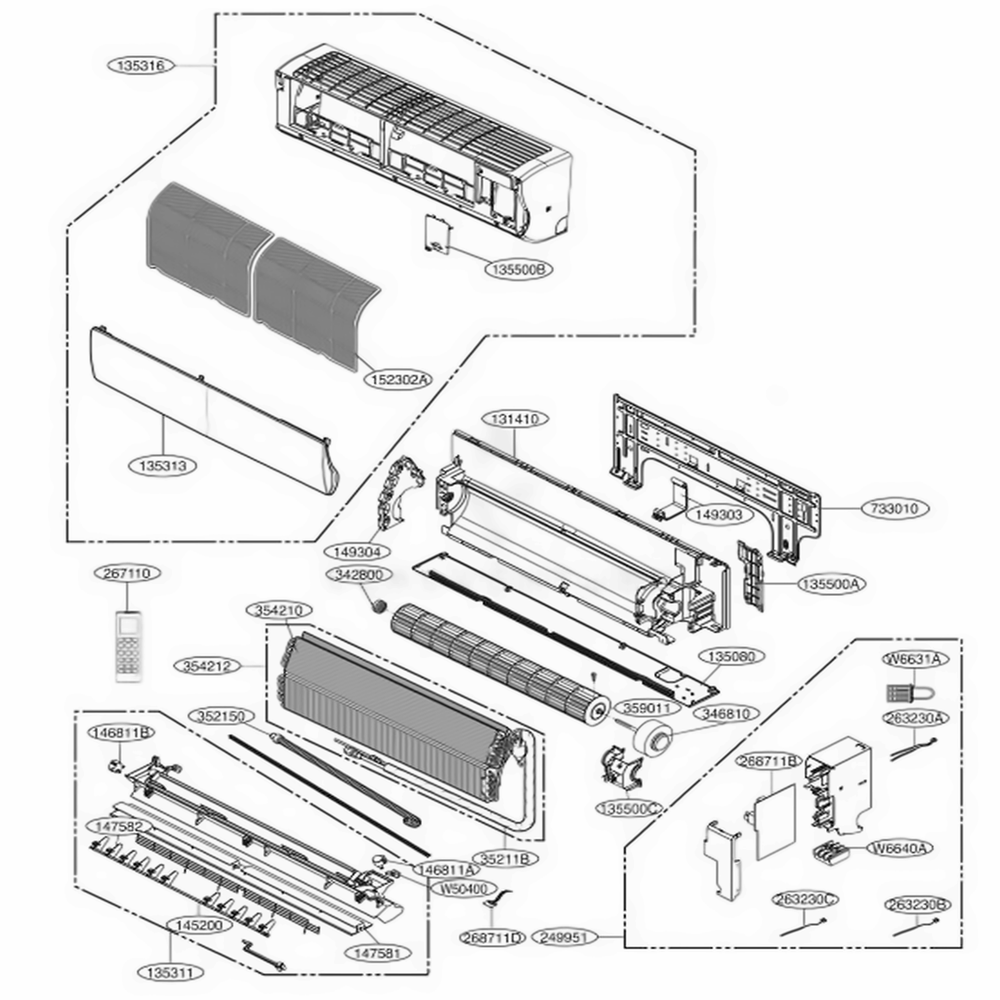 LG MEG56983006 Air Conditioner Evaporator Holder