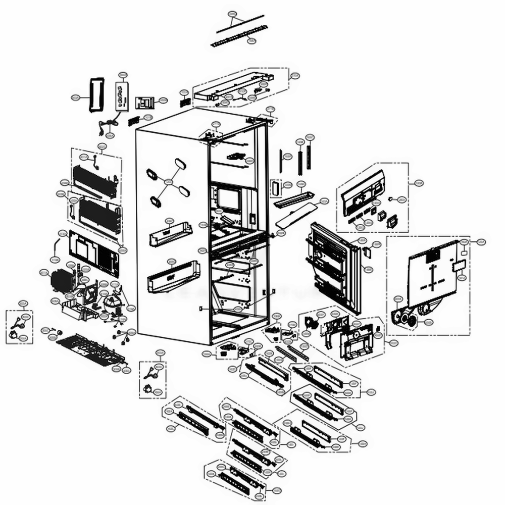 LG EAU63503708 Refrigerator Dc Motor Assembly