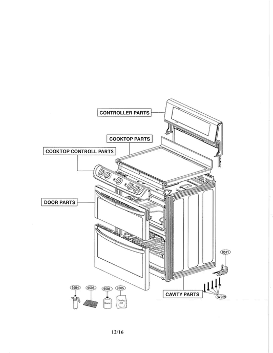 Réflecteur de portée LG MGW63348601