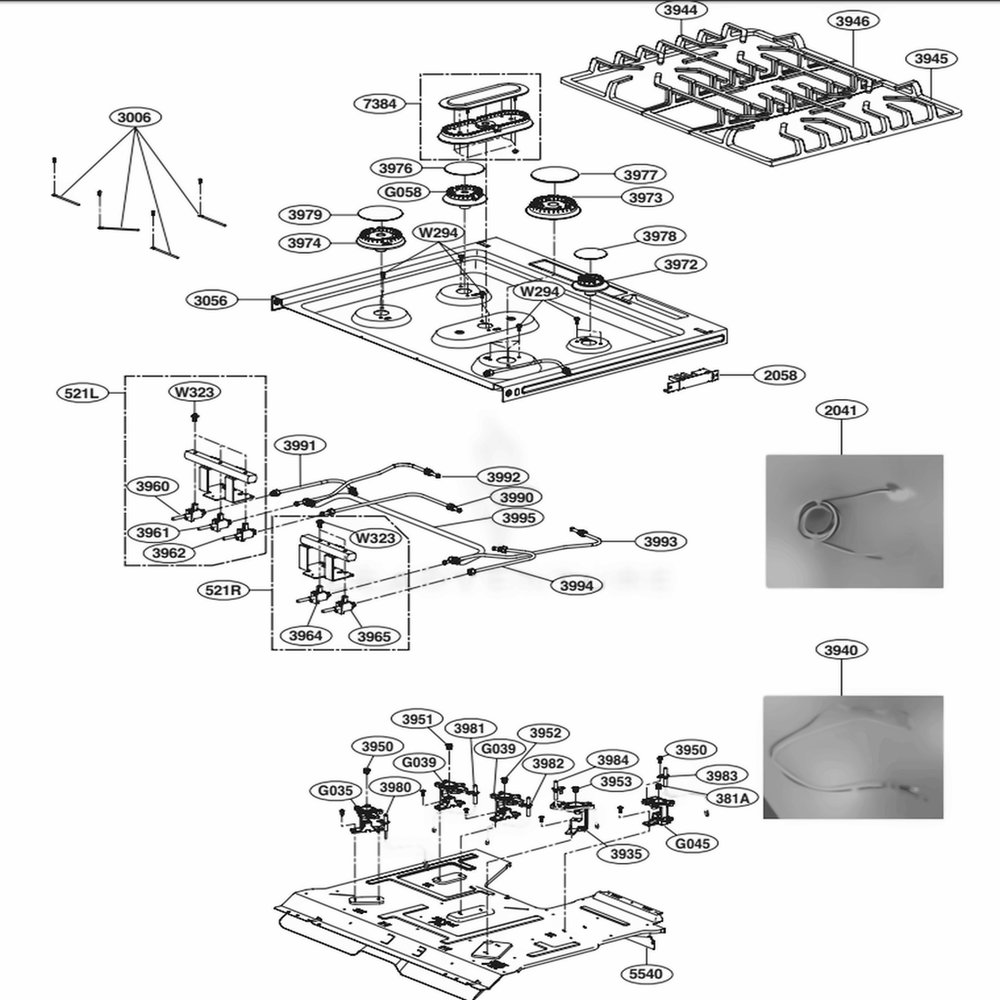 LG MBE62002904 Range Burner