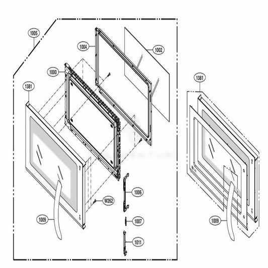 LG Oven-Range Full Door - ADC73028312