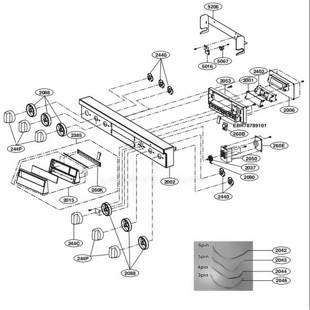  LG AEZ74153501 Oven-Range Knob Assembly