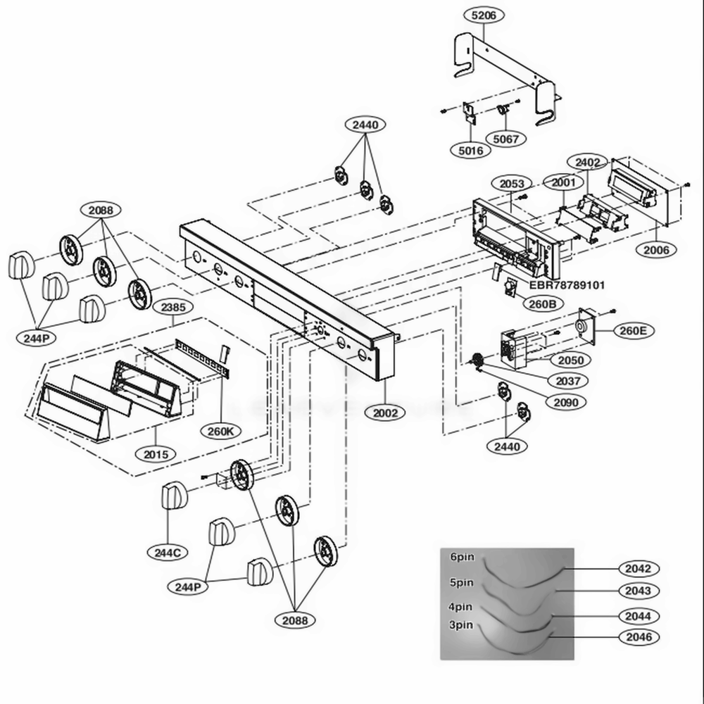 LG Oven-Range Knob - AEZ74153501