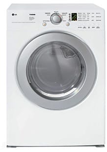 LG DLE2516W 27 Inch Electric Dryer with 7.0 cu. ft. Capacity, 5 Dry Programs, 5 Temperature Controls, 5 Drying Levels and Sensor Dry System