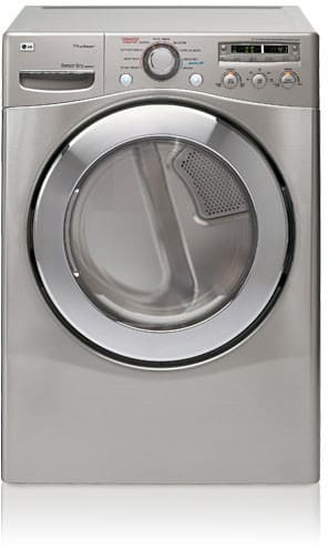 LG DLEX2501V 27 Inch Electric Dryer with 7.3 cu. ft. Capacity, 9 Drying Programs, 9 Program Options, SensorDry Option, LED Display and Electronic Controls: Graphite Steel