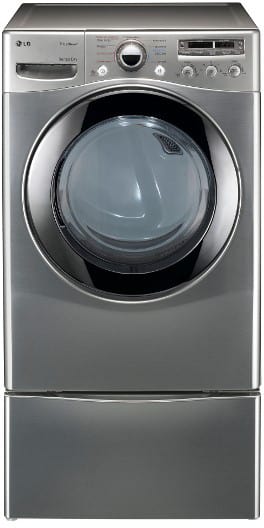 LG DLEX2655V 27 Inch Front-Load Electric Dryer with 7.3 cu. ft. Capacity, 9 Drying Programs, 10 Options, TrueSteam Technology, SteamFresh Technology, Steam Sanitary and Dry Sensor; Graphite Steel