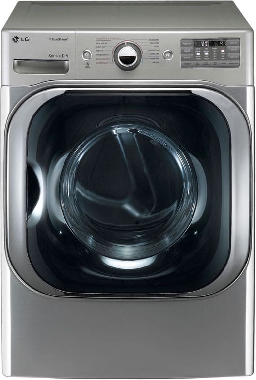 LG DLEX8000V 29 Inch 9.0 cu. ft. Electric Dryer with 14 Drying Programs, 5 Temperature Settings, Steam, Speed Dry, Wrinkle Care, Smart Diagnosis, LoDecibel Quiet Operation and Sensor Dry: Graphite Steel