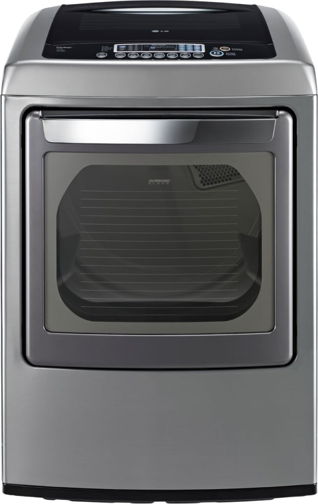 LG DLGY1202V 27 Inch 7.3 cu. ft. Gas Dryer with 12 Dry Cycles, 4 Temperature Selections, Steam, SmartDiagnosis, Wrinkle Care, Anti-Bacterial Cycle and Sensor Dry: Graphite Steel