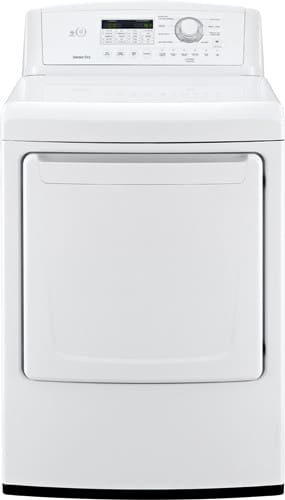 LG DLG4871W 27 Inch Gas Dryer with 7.3 cu. ft. Capacity, 8 Dry Cycles, 8 Options, SmartDiagnosis Technology, Sensor Dry System and Dual LED Display: White