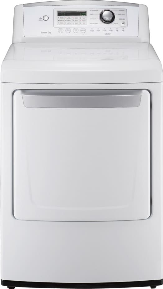 LG DLE4901W 27 Inch Electric Dryer with 7.3 cu. ft. Capacity, 8 Drying Programs, 9 Program Options, Sensor Dry System, Wrinkle Care Cycle and LoDecibel Quiet Operation