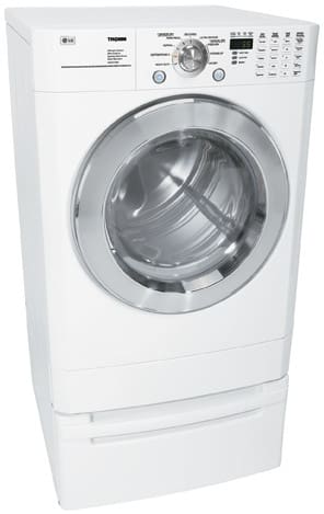 LG DLG9588WM 27 Inch Gas Dryer with 7.3 cu. ft. Capacity, 9 Cycles, Sensor Dry System, Dual Humidity Sensors, and AdaptAble Controls: White