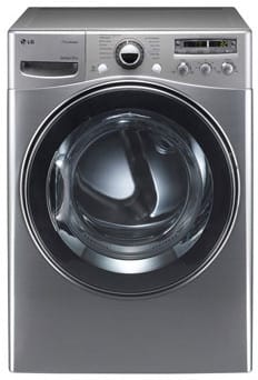 LG DLEX3550V 27 Inch Electric Dryer with 7.4 cu. ft. Capacity, 12 Dry Programs, SteamFresh/SteamSanitary Cycles, 10 Options, ReduceStatic Option and Sensor Dry: Graphite Steel