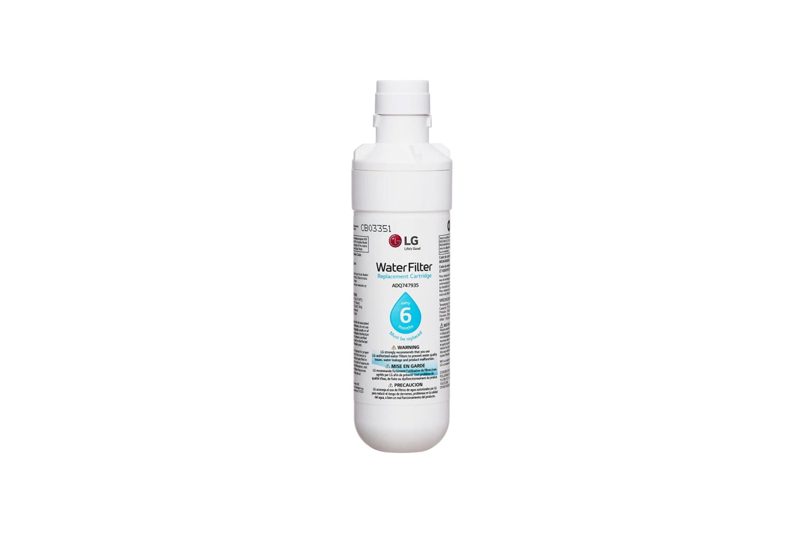 LG AGF80300704 Refrigerator Water Filter (Lt1000P)