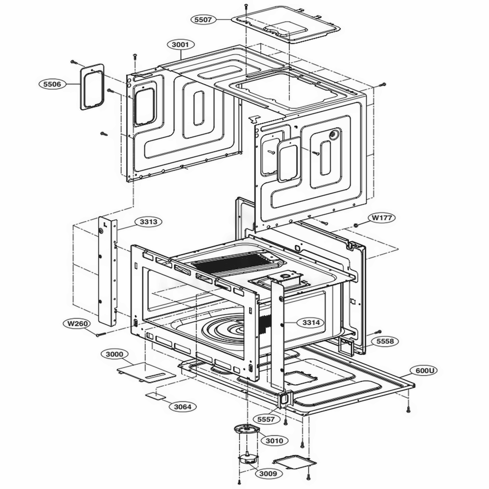 LG 3052W1M020A Oven Insulator Cover