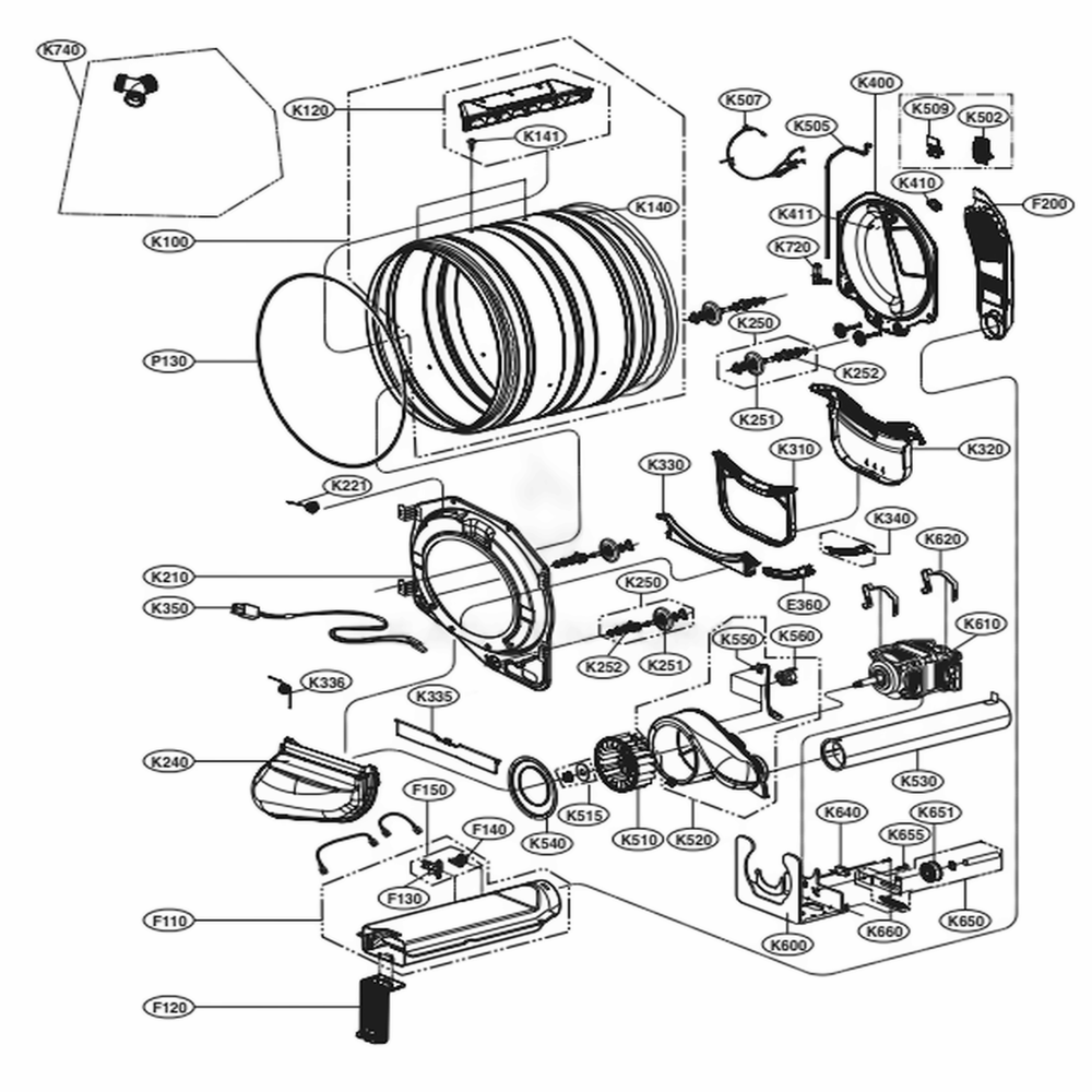 LG 5209EL1002F Duct Assembly