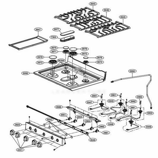 LG Range Pipe - MGE66110201