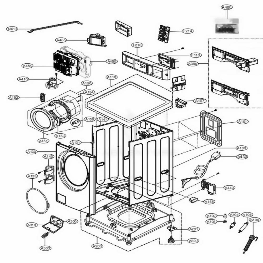 LG EBR83442801 Washer Display Pcb Assembly