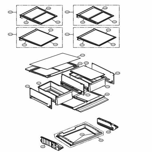 LG Vegetable Tray - AJP75434501