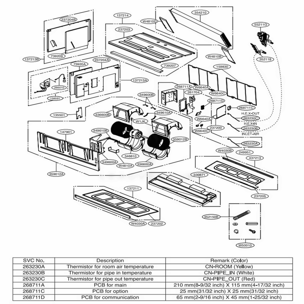 LG AGK73510506 drain pan assembly