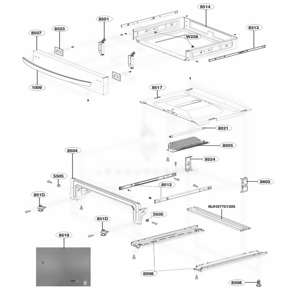 LG MGC63820323 Range Front Panel