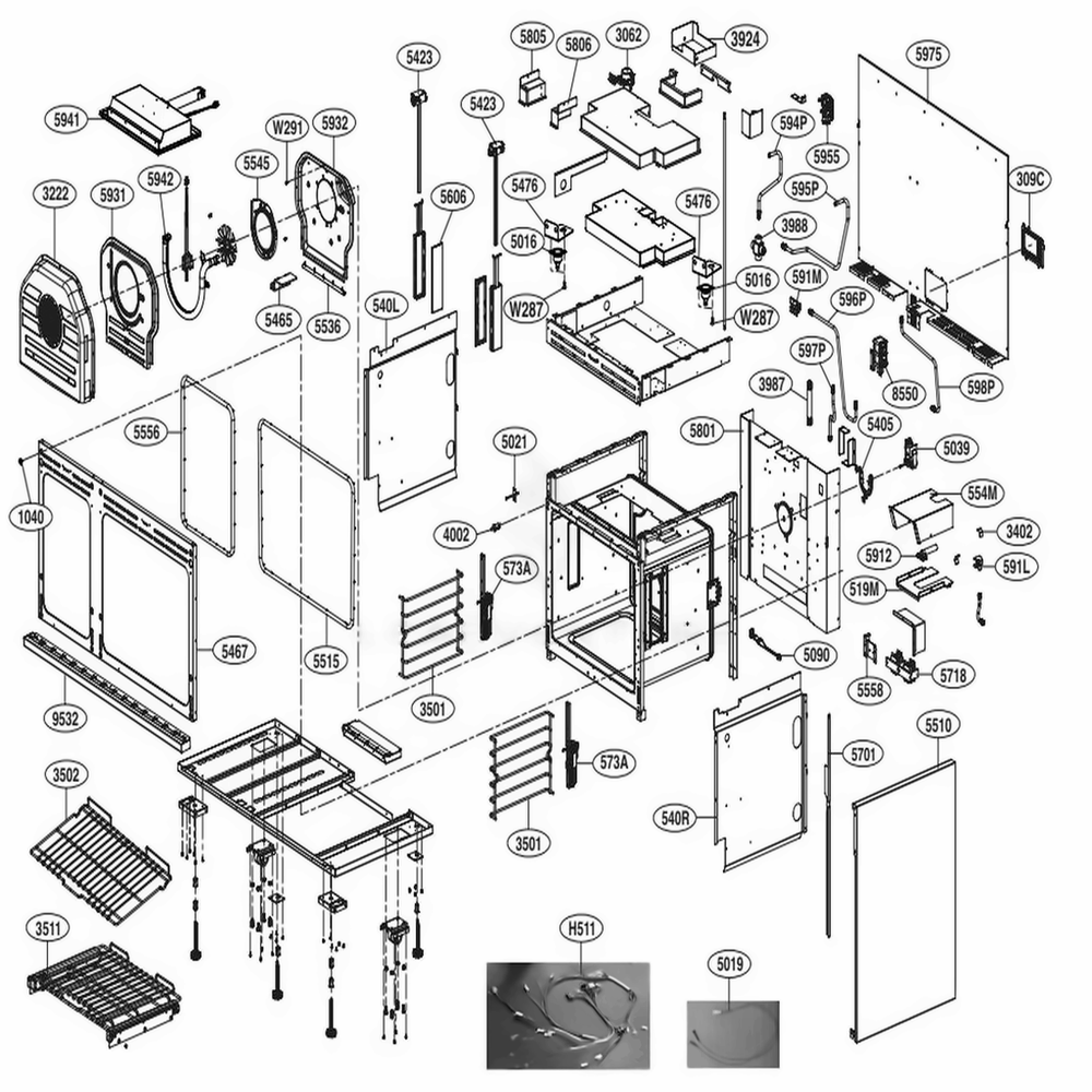 LG MFZ65611801 Oven-Range Gasket Packing