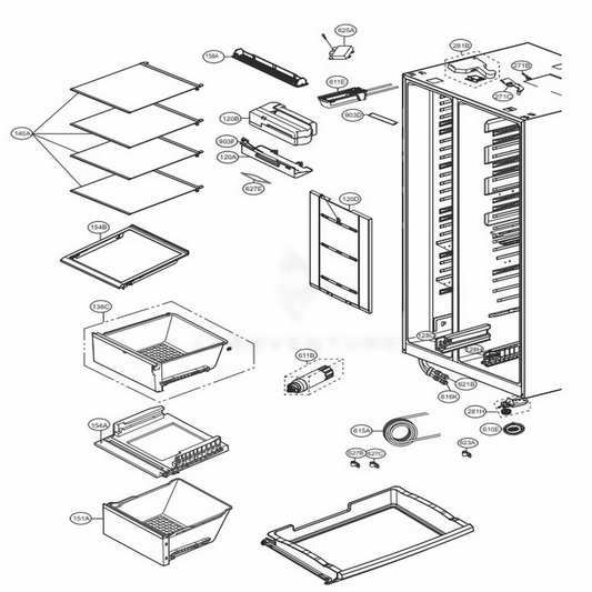 LG Refrigerator Vegetable Tray - AJP73595025