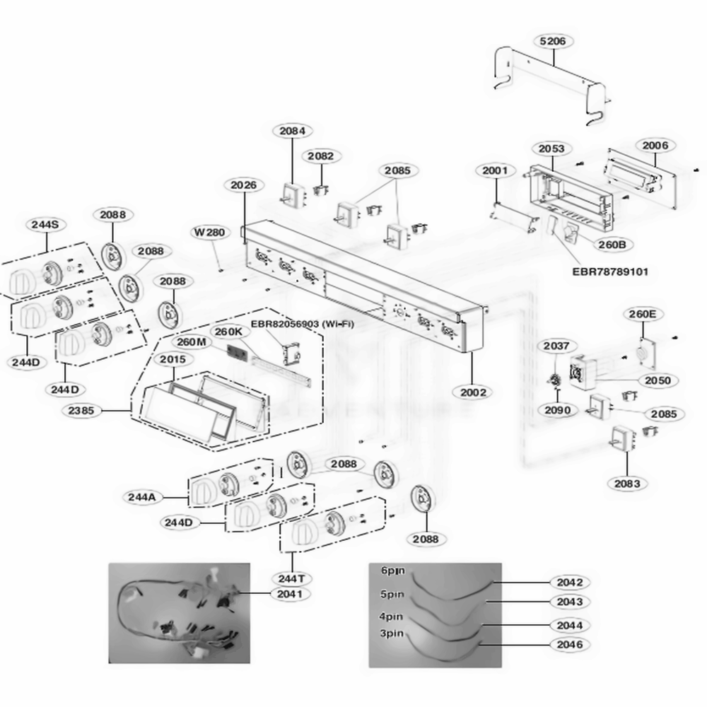  LG AEZ74653704 Range Knob Assembly