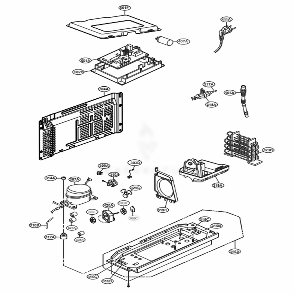 LG EBR79956004 Refrigerator Main Pcb Assembly