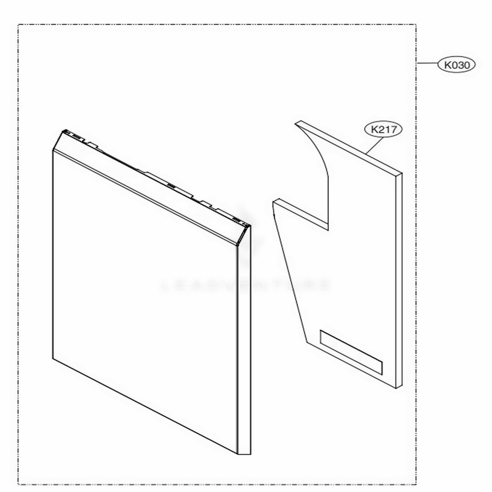  LG ACQ88048302 Dishwasher Front Cover Assembly