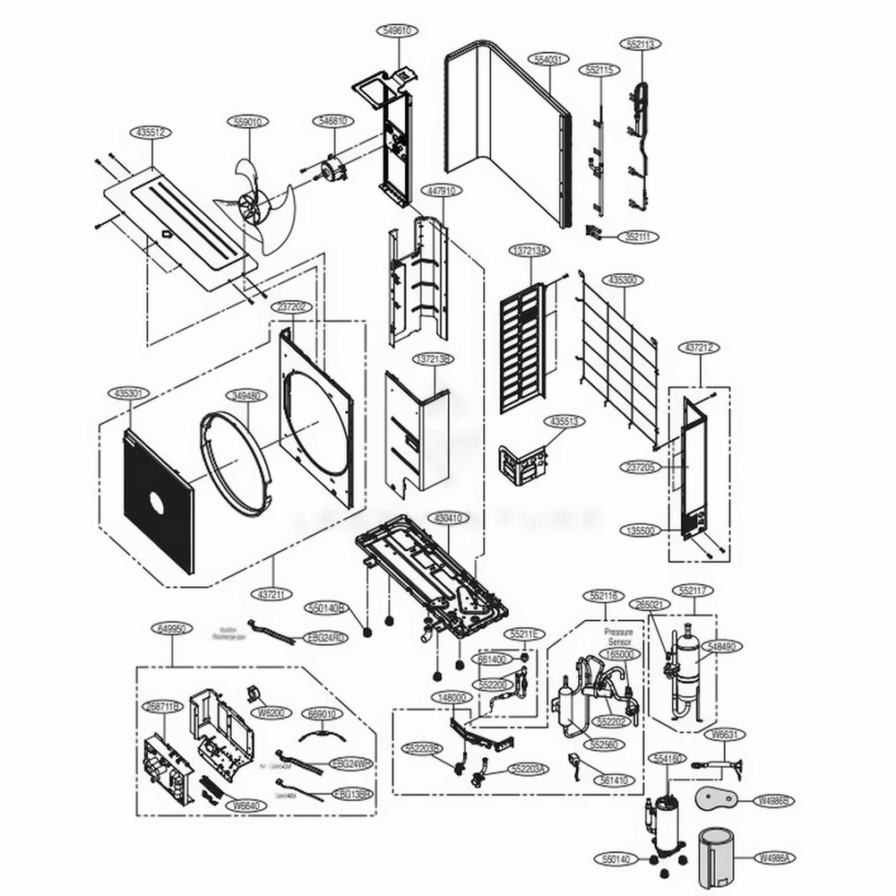 LG AJR34870204 Check Valve Tube Assembly