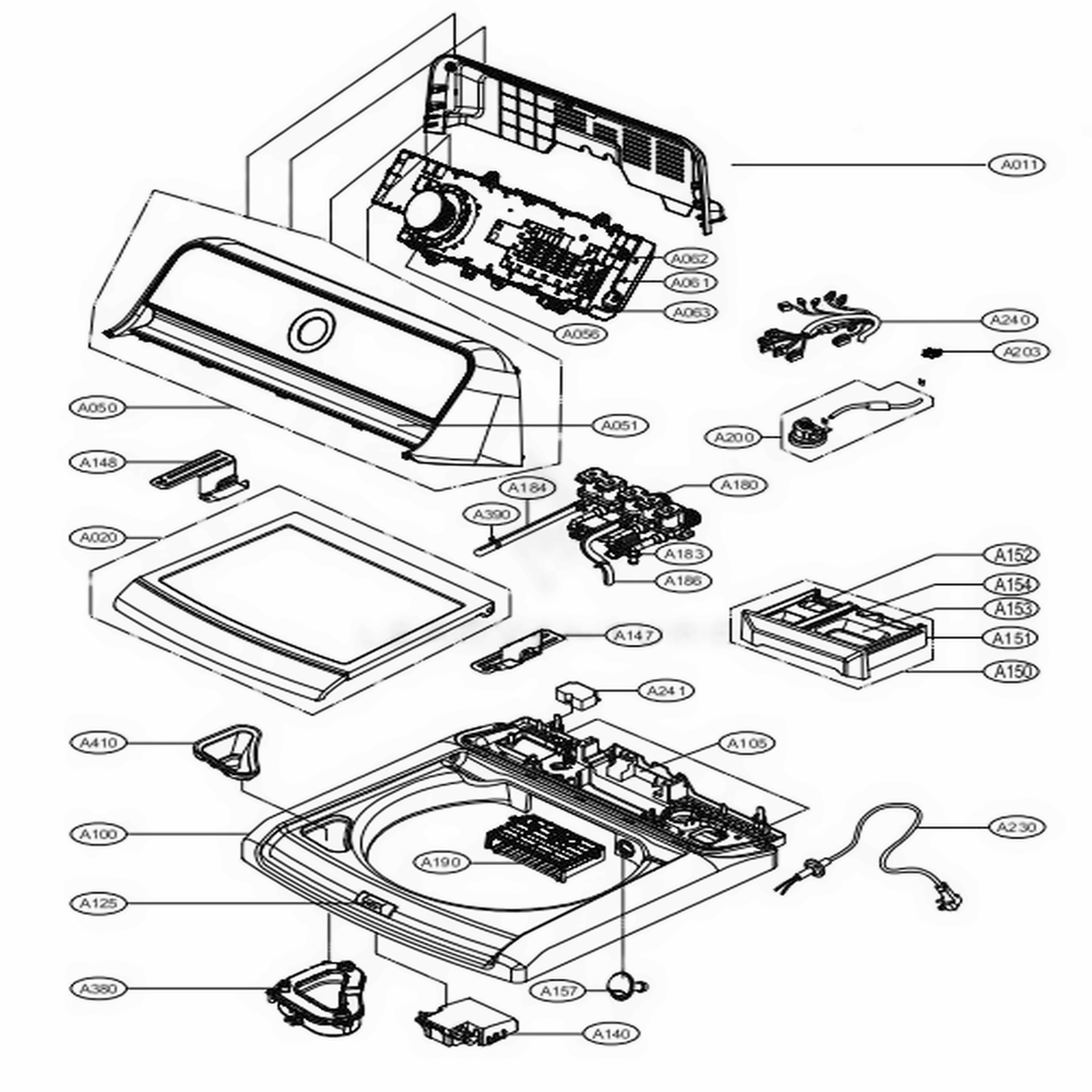 LG AFG73629719 Lid Assembly