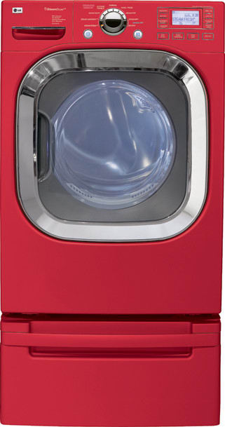 LG DLGX3002R 27 Inch Front-Load Gas Dryer with 7.4 cu. ft. Capacity, 9 Drying Programs, 5 Temperature Levels, SteamFresh and SteamSanitary Cycle: Wild Cherry