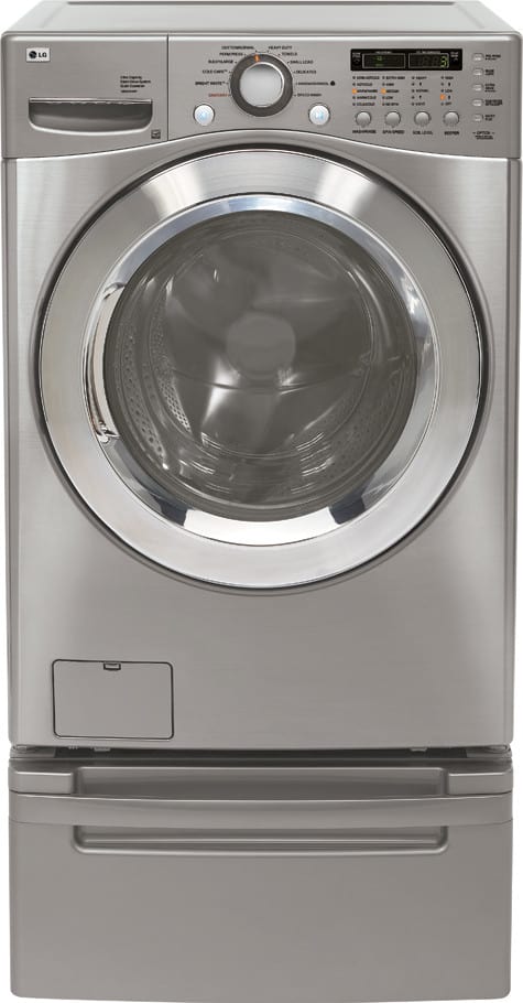 LG WM2701HV 27 Inch Front-Load Washer with 4.5 cu. ft. Capacity, 12 Wash Cycles, Sanitary, Cotton/Towels, BrightWhite, ColdCare, Bulky/Large Cycles, SenseClean System, Child Lock and Stainless Steel Tub