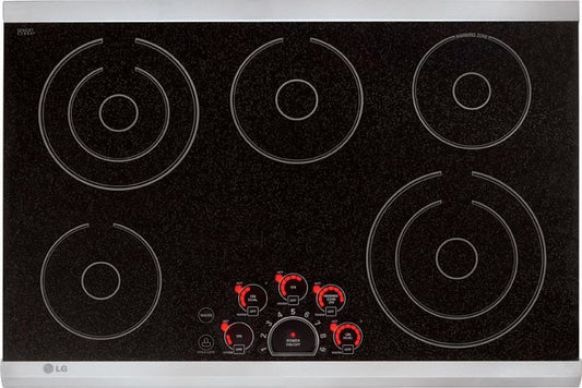 LG LCE3081ST 30 Inch Smoothtop Electric Cooktop 5 Steady Heat Elements