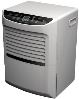 LG LD450EAL 45 Pint Capacity Dehumidifier with Removable 21 Pint Bucket, Full Bucket Indicator, Auto Shutoff, Washable Air Filter and Continuous Drain Option