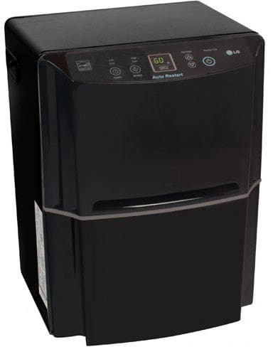 LG LD650EAL 65 Pint Capacity Dehumidifier with Removable 21 Pint Bucket, Full Bucket Indicator, Auto Shutoff, Washable Air Filter and Continuous Drain Option