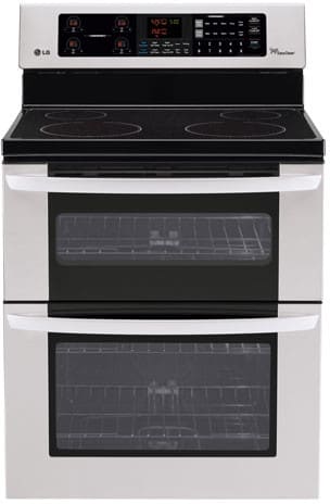 LG LDE3031ST 30 Inch Freestanding Double Oven Electric Range with 4 Smoothtop Elements, 6.7 cu. ft. Total Ovens, IntuiTouch Controls and EasyClean Self-Cleaning