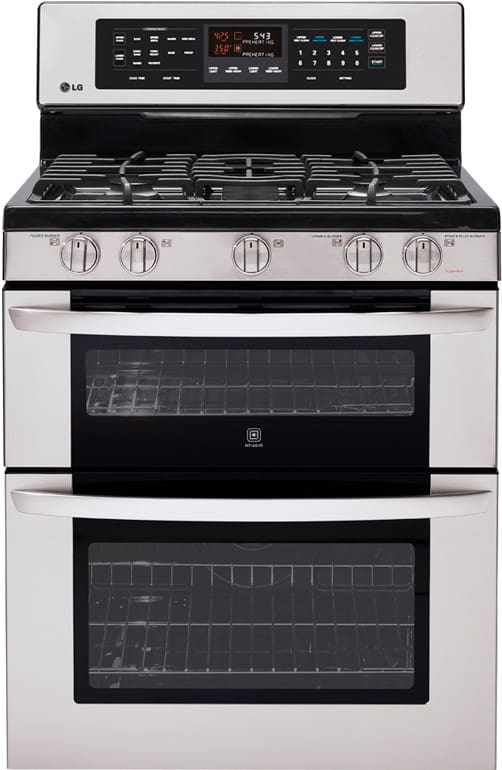 LG LDG3017ST 30 Inch Freestanding Gas Double Oven Range with 5 Sealed Burners